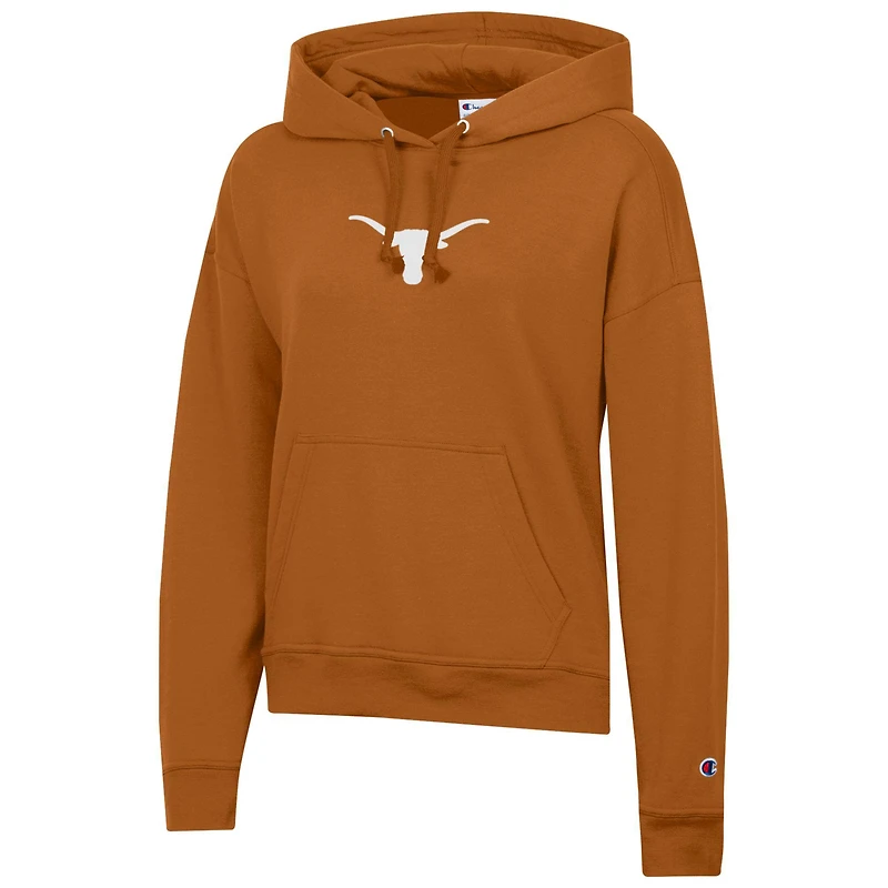 Women's Champion Orange Texas Longhorns Powerblend Fleece Hoodie