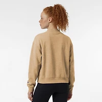 Women's Champion  Tan Texas Longhorns Triumph Mock Neck Sweatshirt