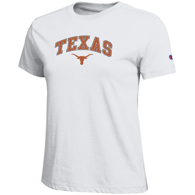 Women's Champion  White Texas Longhorns Arched Over Logo T-Shirt