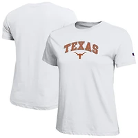 Women's Champion  White Texas Longhorns Arched Over Logo T-Shirt