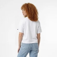 Women's Champion  White Texas Longhorns Waist Length Wordmark T-Shirt