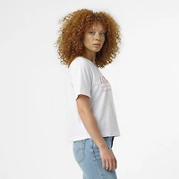Women's Champion  White Texas Longhorns Waist Length Wordmark T-Shirt