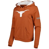 Women's Colosseum Texas Orange Longhorns Big Logo Team Pullover Hoodie