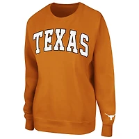 Women's Colosseum Texas Orange Longhorns Campanile Pullover Sweatshirt