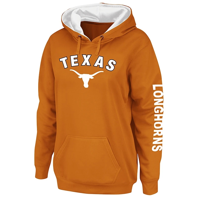 Women's Colosseum Texas Orange Longhorns Loud and Proud Pullover Hoodie