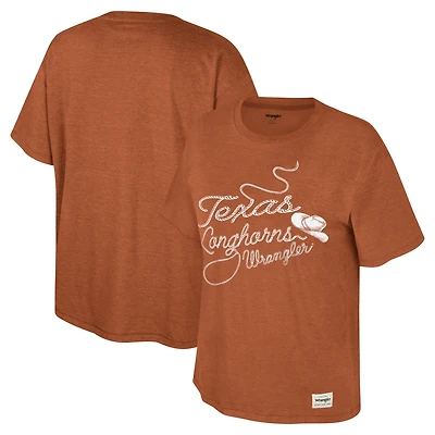 T-shirt surdimensionné Colosseum x Wrangler Texas Orange Longhorns Lasso pour femmes