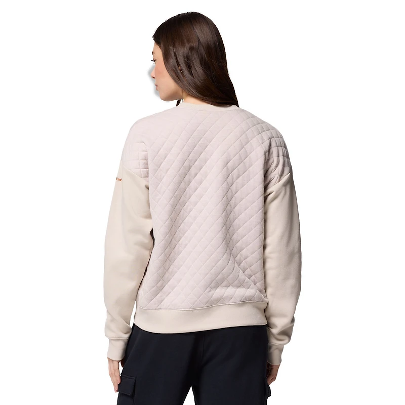 Women's Columbia Cream Texas Longhorns Collegiate Hart Mountain™ Quilted Sweatshirt