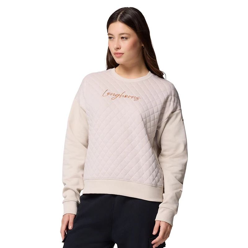 Sweat-shirt matelassé Hart Mountain™ crème pour femme des Texas Longhorns de Columbia