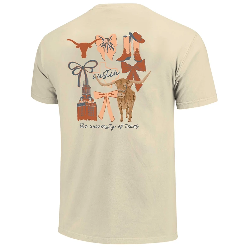 T-shirt Coquette Texas Longhorns aux couleurs naturelles et confortables pour femme