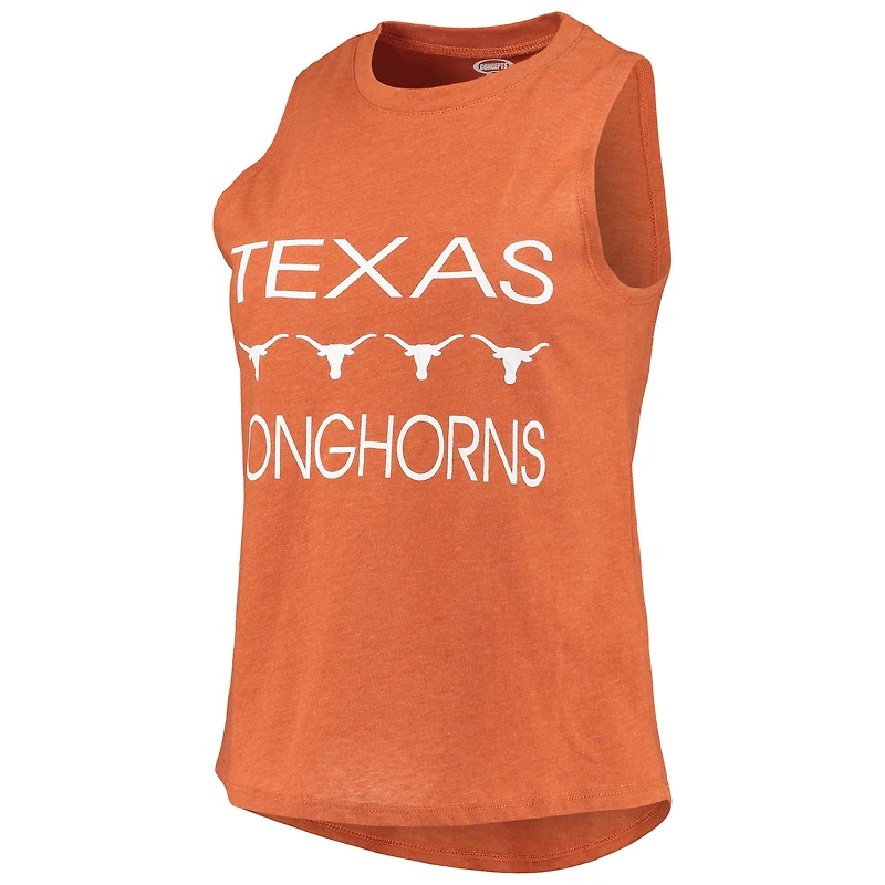 Women's Concepts Sport Texas Orange/Charcoal Longhorns Team Tank Top & Pants Sleep Set