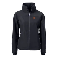 Veste zippée intégrale écologique recyclée pour femme Cutter & Buck Black Texas Longhorns Alumni Charter