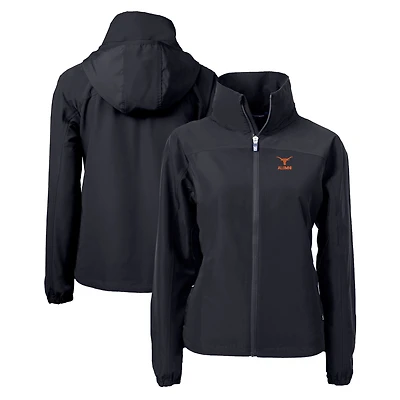 Veste zippée intégrale écologique recyclée pour femme Cutter & Buck Black Texas Longhorns Alumni Charter