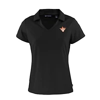 Women's Cutter & Buck  Black Texas Longhorns Vault Daybreak Eco Recycled V-Neck Polo