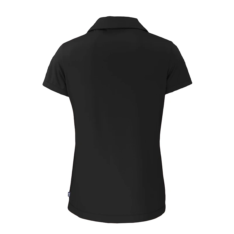 Women's Cutter & Buck Black Texas Longhorns Vault Daybreak Eco Recycled V-Neck Polo