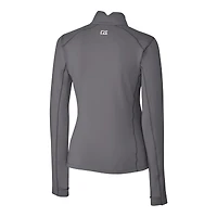 Women's Cutter & Buck  Gray Texas Longhorns Alumni Traverse Stretch Quarter-Zip Top