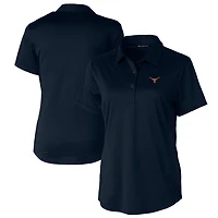 Women's Cutter & Buck Navy Texas Longhorns Prospect Textured Stretch Polo