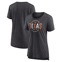 T-shirt noir pour femme Fanatics Texas Longhorns True Classics Break It Down Tri-Blend