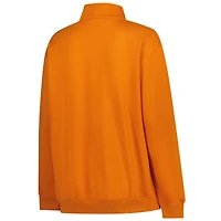 Pull zippé grande taille Texas Longhorns orange brûlé/blanc Fanatics pour femme