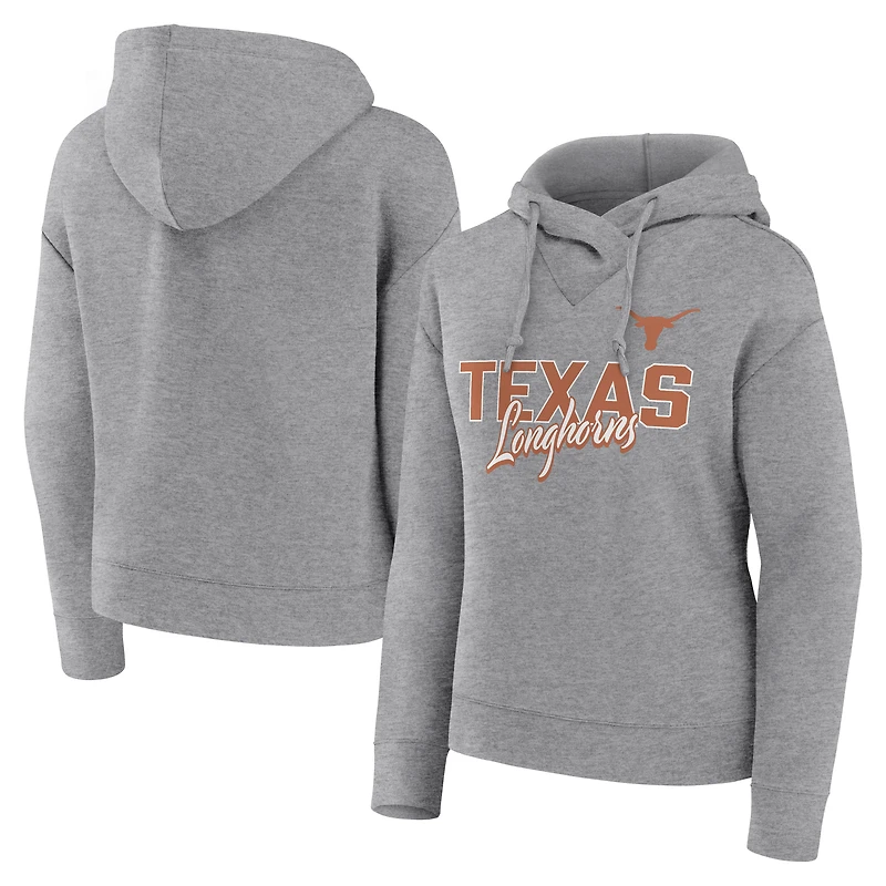 Sweat à capuche Fanatics Heather Gray Texas Longhorns Script Favorite pour femme