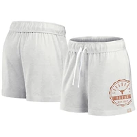 Women's Fanatics Oatmeal Texas Longhorns Win Badge Shorts