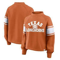 Women's Fanatics Texas Orange Longhorns Oversized Hometown Premium Punt Coverage Raglan Pullover Sweatshirt
