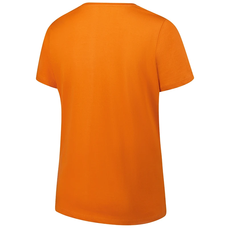 T-shirt à col rond mince et taille plus Fanatics Texas Orange Longhorns pour femmes