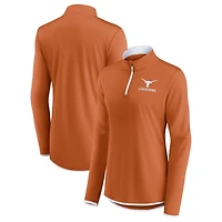 Women's Fanatics Texas Orange Longhorns Worth the Drive Quarter-Zip Top