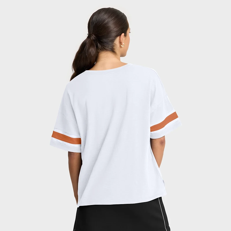 Women's Fanatics White Texas Longhorns Hometown Premium Script T-Shirt