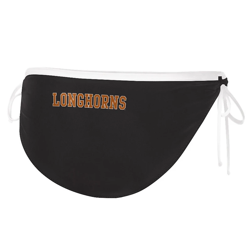 Bas de bikini G-III 4Her pour femme par Carl Banks, motif Texas Longhorns noirs, parfaitement assorti