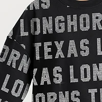Women's Gameday Couture  Black Texas Longhorns Hype Era Sweatshirt