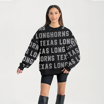 Sweat-shirt noir Gameday Couture pour femme Texas Longhorns Hype Era