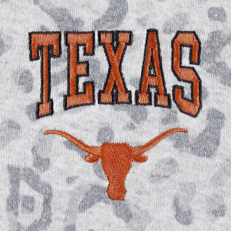 Sweat Gameday Couture gris chiné Texas Longhorns léopard quart-zip pour femme