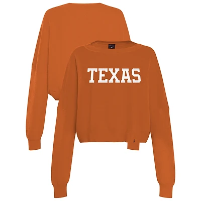 Pull oversize en tricot lierre orange brûlé Texas Longhorns pour femme Hype and Vice