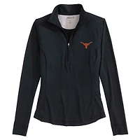 Pull à demi-zip Susie noir Texas Longhorns de johnnie-O pour femme