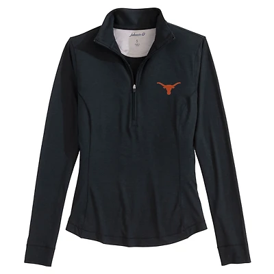 Women's johnnie-O Black Texas Longhorns Susie Half Zip Pullover