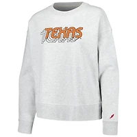 Women's League Collegiate Wear Ash Texas Longhorns Boxy Pullover Sweatshirt