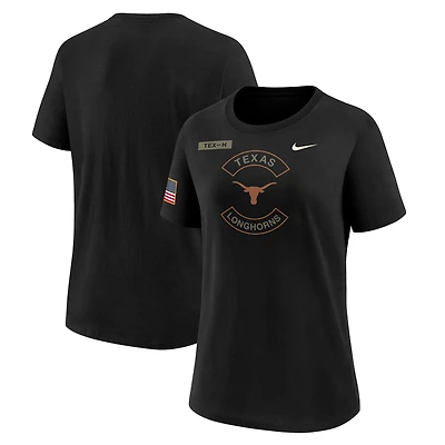 Women's Nike Black Texas Longhorns 2025 Military Appreciation Dri-FIT T-Shirt