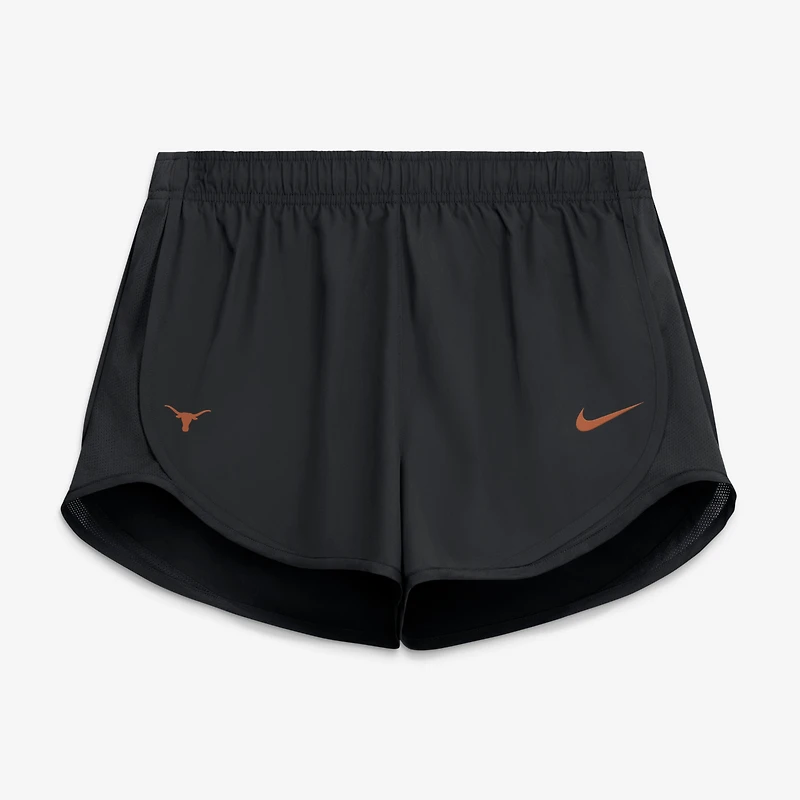 Women's Nike Black Texas Longhorns Tempo Mid-Rise Dri-FIT Shorts