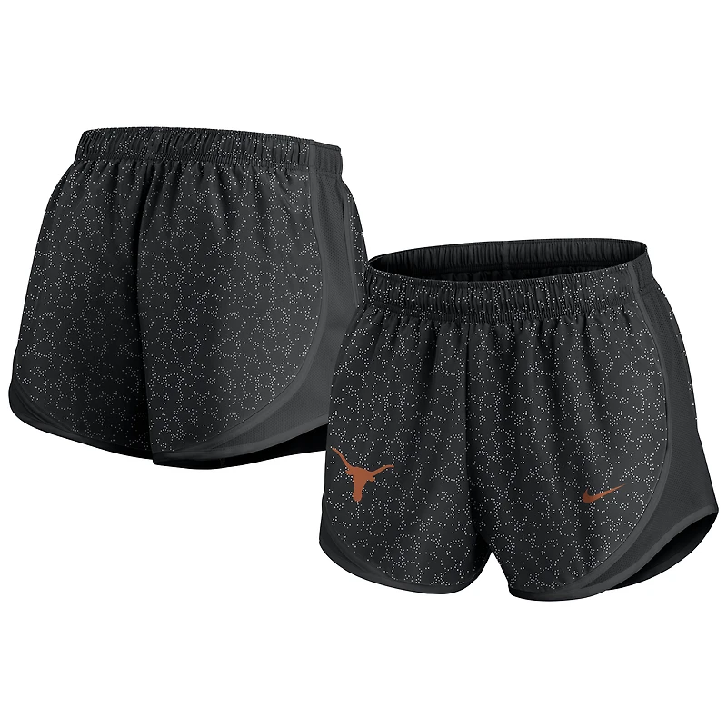 Women's Nike Black Texas Longhorns Tempo Pattern Dri-FIT Shorts