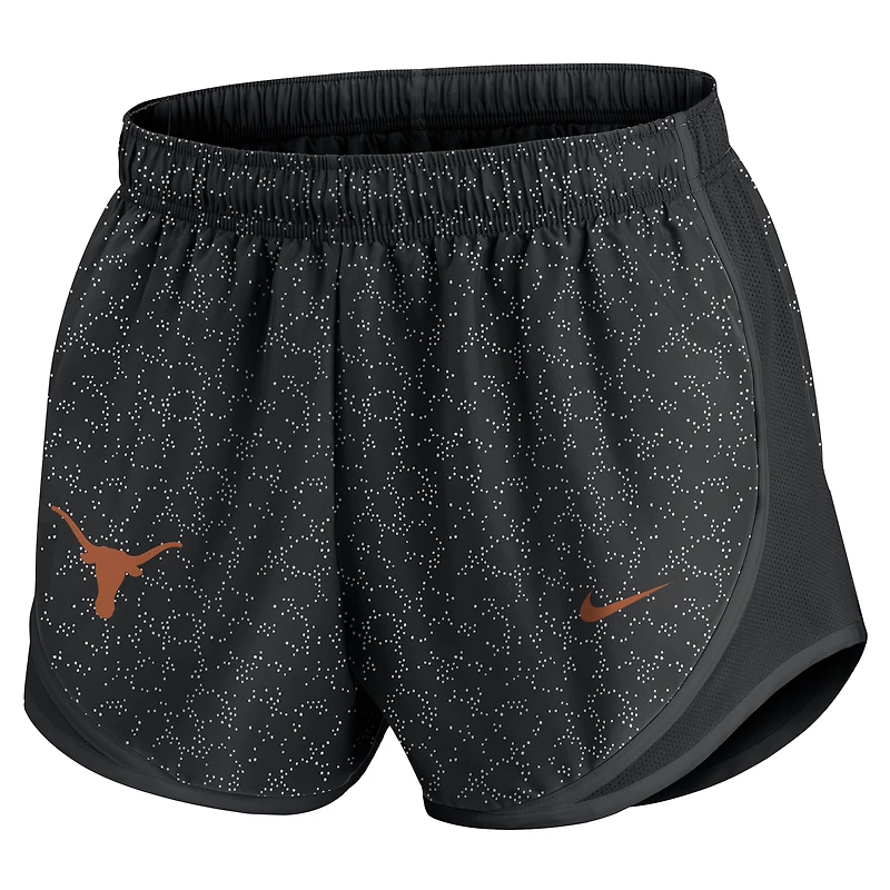 Women's Nike Black Texas Longhorns Tempo Pattern Dri-FIT Shorts