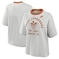 Women's Nike Gray Texas Longhorns Legacy Arch Script Boxy T-Shirt