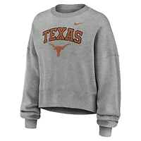 Sweat-shirt oversize Phoenix Arch pour femme Nike gris chiné Texas Longhorns