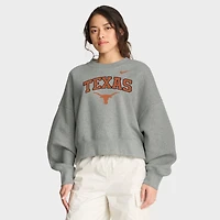 Sweat-shirt oversize Phoenix Arch pour femme Nike gris chiné Texas Longhorns