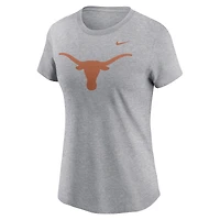T-shirt Nike gris chiné avec logo Primetime Texas Longhorns pour femme