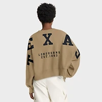 Women's Nike Tan Texas Longhorns Oversized Phoenix 2-Hit Pullover Sweatshirt