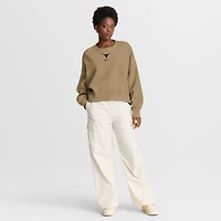 Sweat-shirt oversize Nike Texas Longhorns Phoenix pour femme, couleur beige