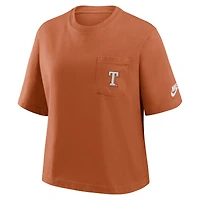 Women's Nike  Texas Orange Longhorns Legacy Pocket Boxy T-Shirt
