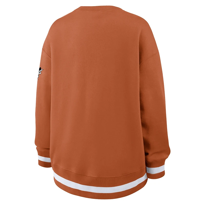 Sweat-shirt Nike Texas Orange Longhorns surdimensionné Legacy Phoenix pour femme