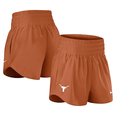 Short de sport Nike Texas Orange Longhorns Performance One Dri-FIT taille haute pour femme