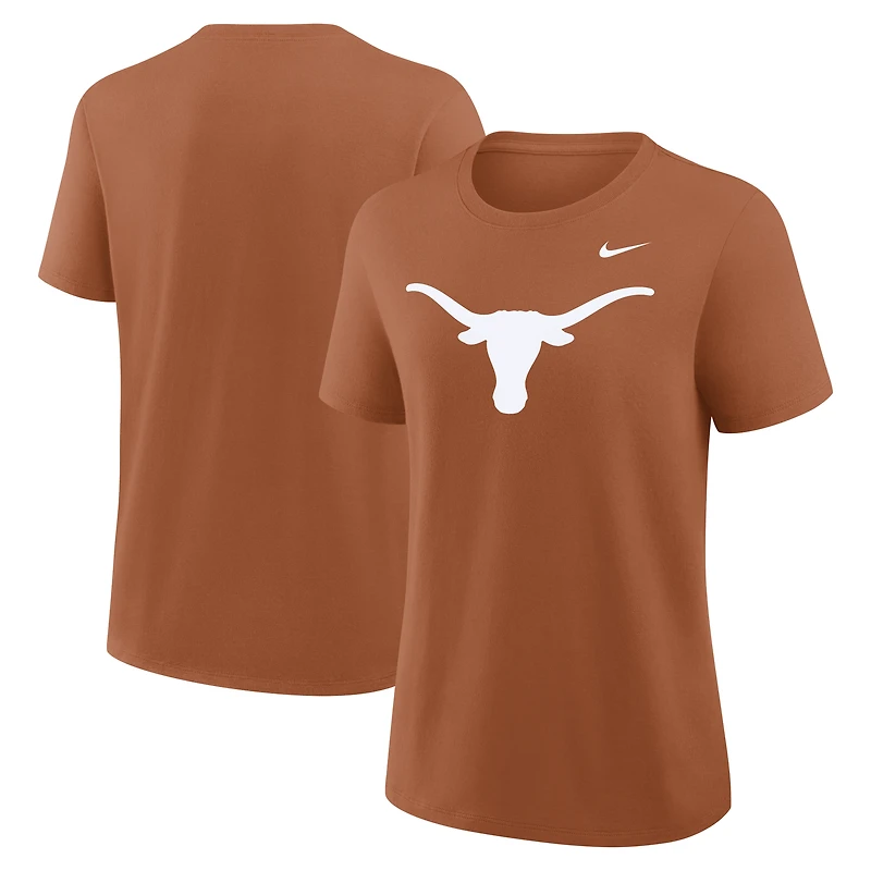 Women's Nike Texas Orange Longhorns Primary Logo T-Shirt